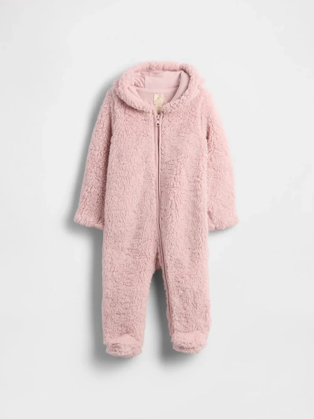 Baby Gap 0-3m Teddy Sherpa One-Piece Primitive Pink Bunting 50% off Retail